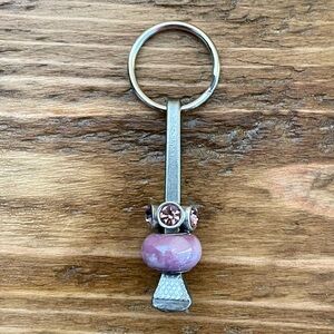 Key Chain Handmade horseshoe nail and beautiful beads